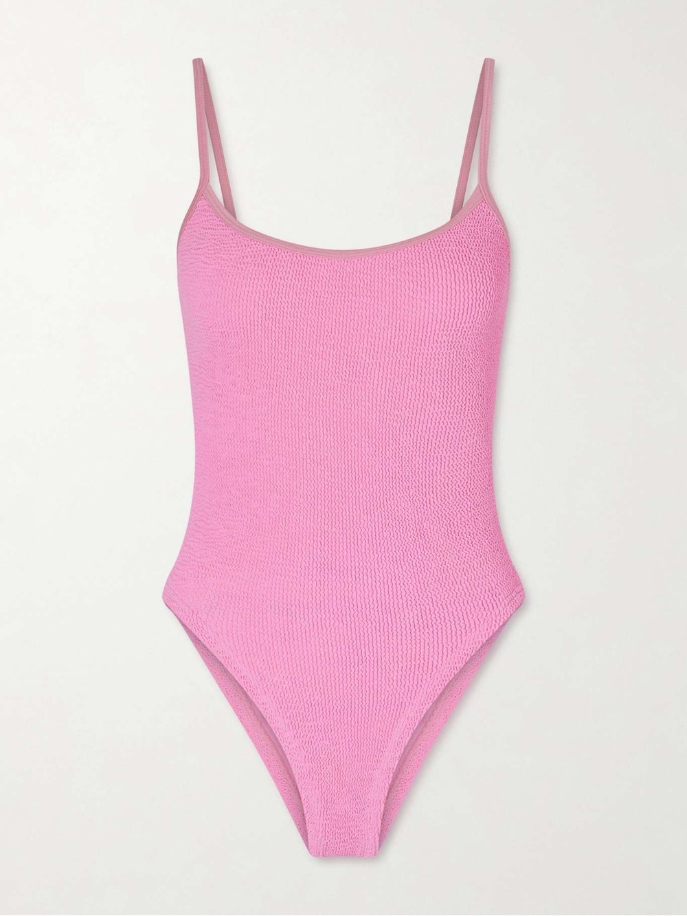 Hunza G Pamela Pink Textured One-Piece Swimsuit